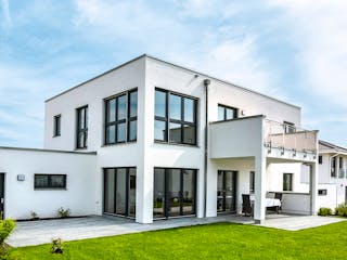 Fertighaus Kundenhaus Balance 400 von WeberHaus Schlüsselfertig ab 558770€, Cubushaus Außenansicht 2