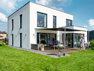 Fertighaus Kundenhaus Klee - CityLife 450 von WeberHaus Schlüsselfertig ab 420660€, Cubushaus Außenansicht 1