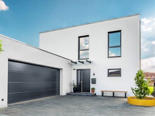 Fertighaus Kundenhaus Klee - CityLife 450 von WeberHaus Schlüsselfertig ab 431700€, Cubushaus Außenansicht 2