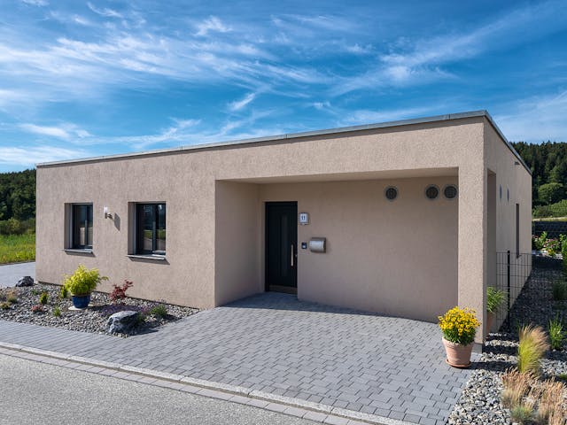 Fertighaus Kundenhaus myLife 402 von WeberHaus Schlüsselfertig ab 401800€, Bungalow Außenansicht 1