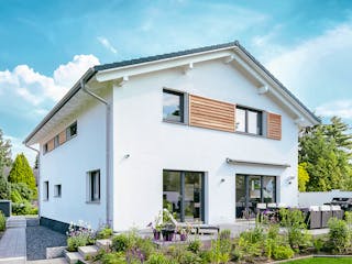 Fertighaus Kundenhaus Greve von WeberHaus Schlüsselfertig ab 487000€, Satteldach-Klassiker Außenansicht 1