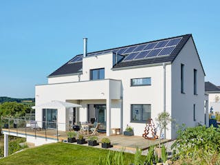 Fertighaus Kundenhaus Reiter sunshine 310 von WeberHaus Schlüsselfertig ab 374620€, Satteldach-Klassiker Außenansicht 1