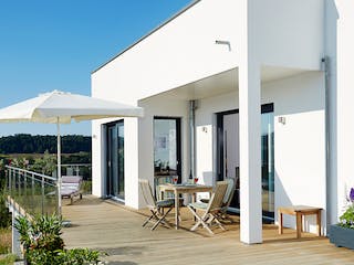 Fertighaus Kundenhaus Reiter sunshine 310 von WeberHaus Schlüsselfertig ab 360560€, Satteldach-Klassiker Außenansicht 3