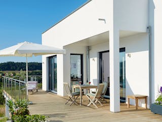 Fertighaus Kundenhaus Reiter sunshine 310 von WeberHaus Schlüsselfertig ab 374620€, Satteldach-Klassiker Außenansicht 3