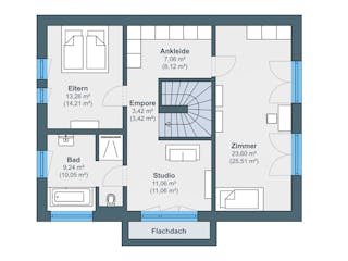 Fertighaus Kundenhaus Heinemann - generation5.5 Haus 150 von WeberHaus Schlüsselfertig ab 340840€, Grundriss 2