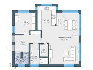Fertighaus Kundenhaus Jungmann - generation5.5 Haus 200 von WeberHaus Schlüsselfertig ab 377430€, Grundriss 1