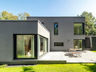 Fertighaus Kundenhaus Schneemann von WeberHaus Schlüsselfertig ab 320000€, Cubushaus Außenansicht 2