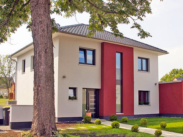 Massivhaus Stadtvilla 250 von WEIOTT-Massiv-Haus, Stadtvilla Außenansicht 1 Massivhaus Stadtvilla 250 von WEIOTT-Massiv-Haus, Stadtvilla Außenansicht 1