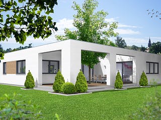 Fertighaus EDITION B 113 von WOLF-HAUS Schlüsselfertig ab 365240€, Bungalow Außenansicht 2