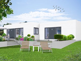 Fertighaus EDITION B 125 von WOLF-HAUS Schlüsselfertig ab 372844€, Bungalow Außenansicht 1