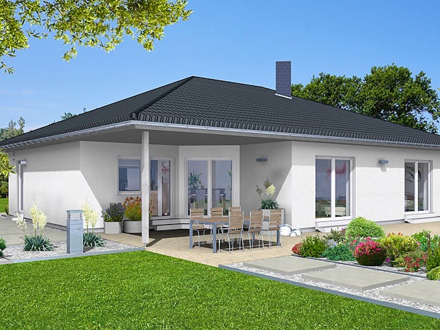 Fertighaus EDITION B 126 von WOLF-HAUS Schlüsselfertig ab 334919€, Bungalow Außenansicht 1