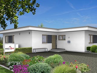 Fertighaus EDITION B 136 von WOLF-HAUS Schlüsselfertig ab 407755€, Bungalow Außenansicht 1