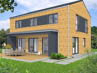 Fertighaus EDITION S 141 von WOLF-HAUS Schlüsselfertig ab 398883€, Satteldach-Klassiker Außenansicht 1