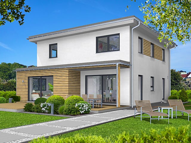 Fertighaus EDITION S 150 von WOLF-HAUS Schlüsselfertig ab 465336€, Stadtvilla Außenansicht 1 Fertighaus EDITION S 150 von WOLF-HAUS Schlüsselfertig ab 465336€, Stadtvilla Außenansicht 1