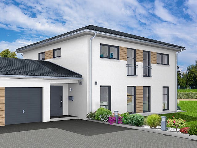 Fertighaus EDITION S 174 von WOLF-HAUS Schlüsselfertig ab 458801€, Stadtvilla Außenansicht 1 Fertighaus EDITION S 174 von WOLF-HAUS Schlüsselfertig ab 458801€, Stadtvilla Außenansicht 1