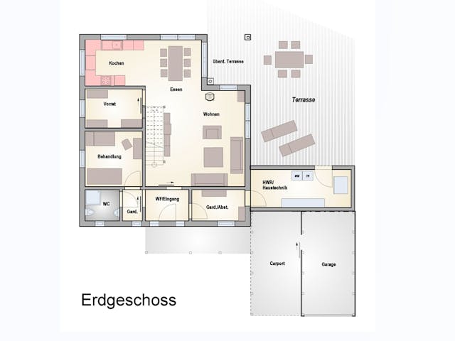 Fertighaus Haus Bretten von Wiese und Heckmann, Satteldach-Klassiker Grundriss 1