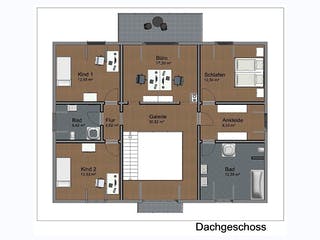 Fertighaus Haus Hillebrand von Wiese und Heckmann, Stadtvilla Grundriss 2