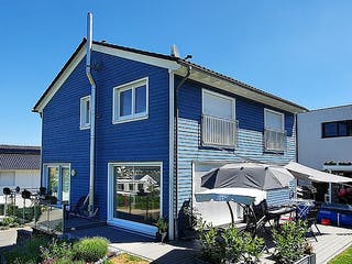 Fertighaus Haus Körting von Wiese und Heckmann, Satteldach-Klassiker Außenansicht 1