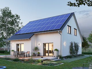 Massivhaus Masterhaus EFH 146 von Ytong Bausatzhaus, Satteldach-Klassiker Außenansicht 3