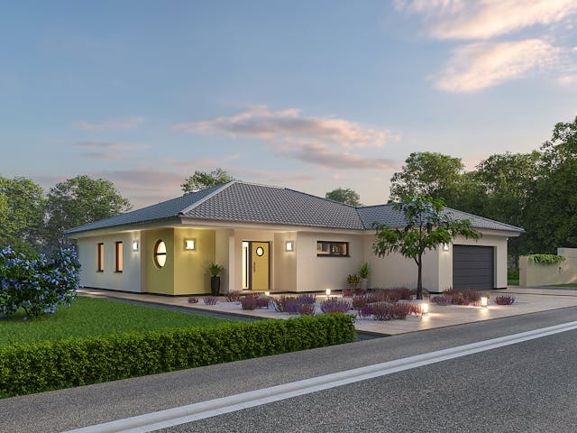 Massivhaus Bungalow BGL 114 von Ytong Bausatzhaus, Bungalow Außenansicht 1