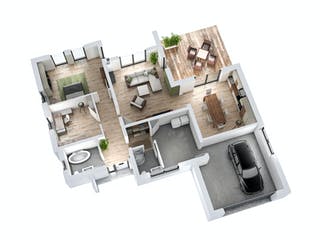 Massivhaus Bungalow BGL 114 von Ytong Bausatzhaus, Bungalow Grundriss 2