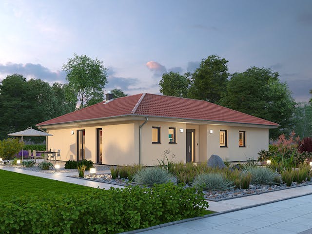 Massivhaus Bungalow BGL 122 von Ytong Bausatzhaus, Bungalow Außenansicht 1