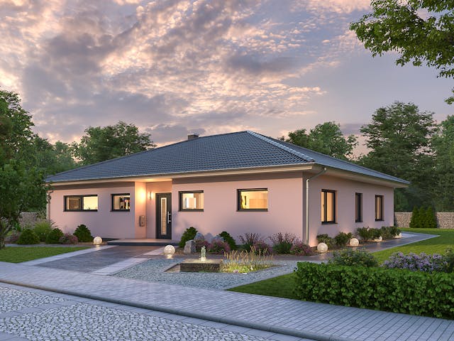 Massivhaus Bungalow BGL 154 von Ytong Bausatzhaus, Bungalow Außenansicht 1