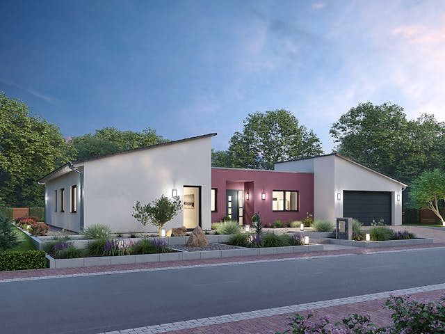 Massivhaus Bungalow BGL 168 von Ytong Bausatzhaus, Bungalow Außenansicht 1