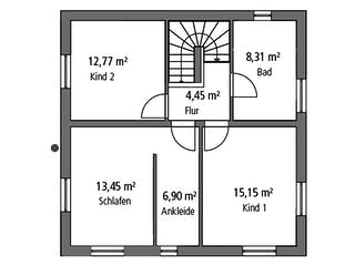Massivhaus Einfamilienhaus BHS 122 von Ytong Bausatzhaus, Cubushaus Grundriss 2