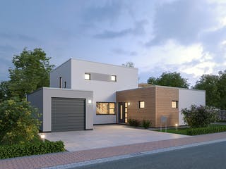 Massivhaus Einfamilienhaus BHS 146 von Ytong Bausatzhaus, Cubushaus Außenansicht 1