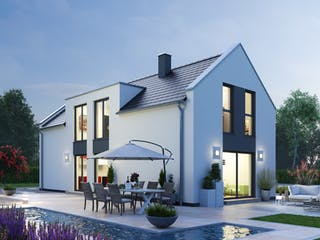 Massivhaus Einfamilienhaus EFH 122 von Ytong Bausatzhaus, Satteldach-Klassiker Außenansicht 2