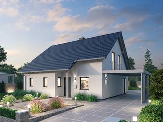 Massivhaus Aktionshaus EFH 144 von Ytong Bausatzhaus, Satteldach-Klassiker Außenansicht 1