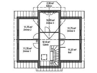 Massivhaus Einfamilienhaus EFH 151 von Ytong Bausatzhaus, Satteldach-Klassiker Grundriss 2