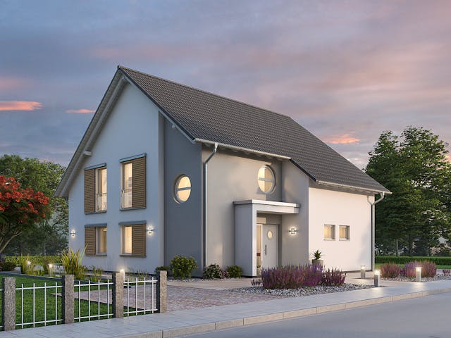 Massivhaus Einfamilienhaus EFH 173 von Ytong Bausatzhaus, Satteldach-Klassiker Außenansicht 1 Massivhaus Einfamilienhaus EFH 173 von Ytong Bausatzhaus, Satteldach-Klassiker Außenansicht 1