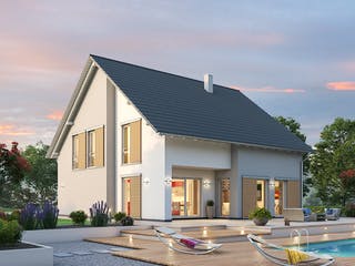 Massivhaus Einfamilienhaus EFH 173 von Ytong Bausatzhaus, Satteldach-Klassiker Außenansicht 2