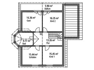 Massivhaus Einfamilienhaus EFH 190 von Ytong Bausatzhaus, Satteldach-Klassiker Grundriss 2
