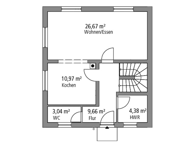 Massivhaus Stadtvilla STV 107 von Ytong Bausatzhaus, Stadtvilla Grundriss 1 Massivhaus Stadtvilla STV 107 von Ytong Bausatzhaus, Stadtvilla Grundriss 1
