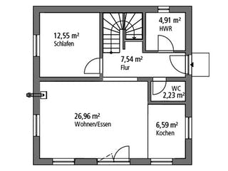Massivhaus Stadtvilla STV 122 von Ytong Bausatzhaus, Stadtvilla Grundriss 1