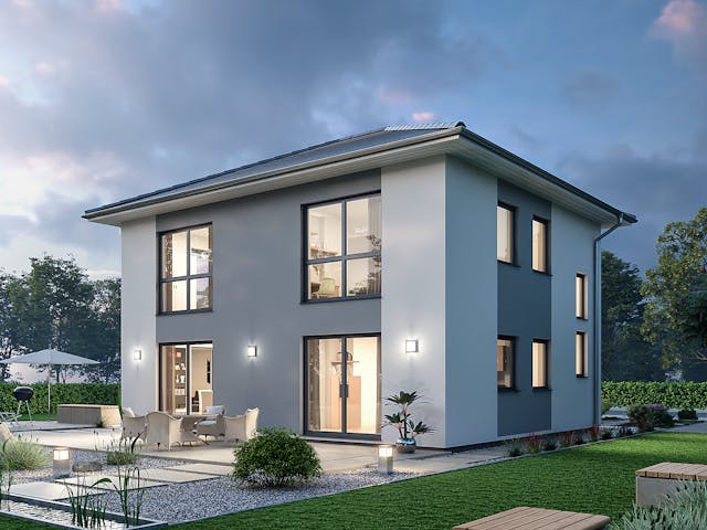 Massivhaus Stadtvilla STV 133 von Ytong Bausatzhaus, Stadtvilla Außenansicht 1