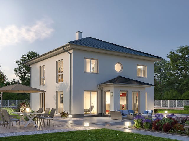 Massivhaus Stadtvilla STV 157 von Ytong Bausatzhaus, Stadtvilla Außenansicht 1