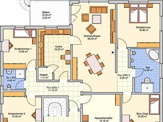 Fertighaus Eris von Fingerhut Haus Schlüsselfertig ab 798717€, Stadtvilla Grundriss 2