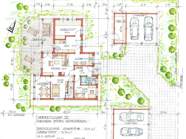 Fertighaus Landhaus Klassisch von Zimmerer-Profibau Schlüsselfertig ab 500000€, Satteldach-Klassiker Grundriss 1