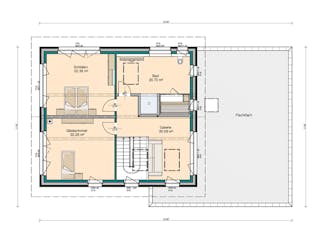 Fertighaus Massivholzhaus Stadthaus Modern von Zimmerer-Profibau Schlüsselfertig ab 1000000€, Grundriss 2