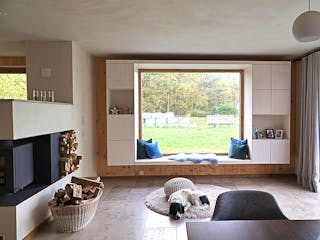 Fertighaus Massivholzhaus Stadthaus Modern von Zimmerer-Profibau Schlüsselfertig ab 1000000€, Innenansicht 2