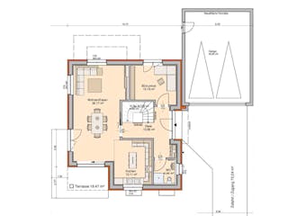 Fertighaus Stadvilla Klassisch von Zimmerer-Profibau Schlüsselfertig ab 570000€, Stadtvilla Grundriss 1
