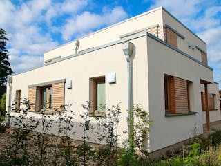 Fertighaus Thoma Bauhausstil Modern von Zimmerer-Profibau Schlüsselfertig ab 750000€, Cubushaus Außenansicht 6