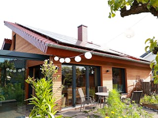 Fertighaus Thoma Pultdachhaus Modern von Zimmerer-Profibau Schlüsselfertig ab 420000€, Pultdachhaus Außenansicht 4