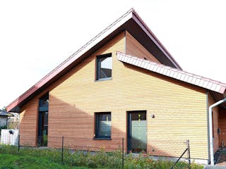 Fertighaus Thoma Pultdachhaus Modern von Zimmerer-Profibau Schlüsselfertig ab 420000€, Pultdachhaus Außenansicht 5